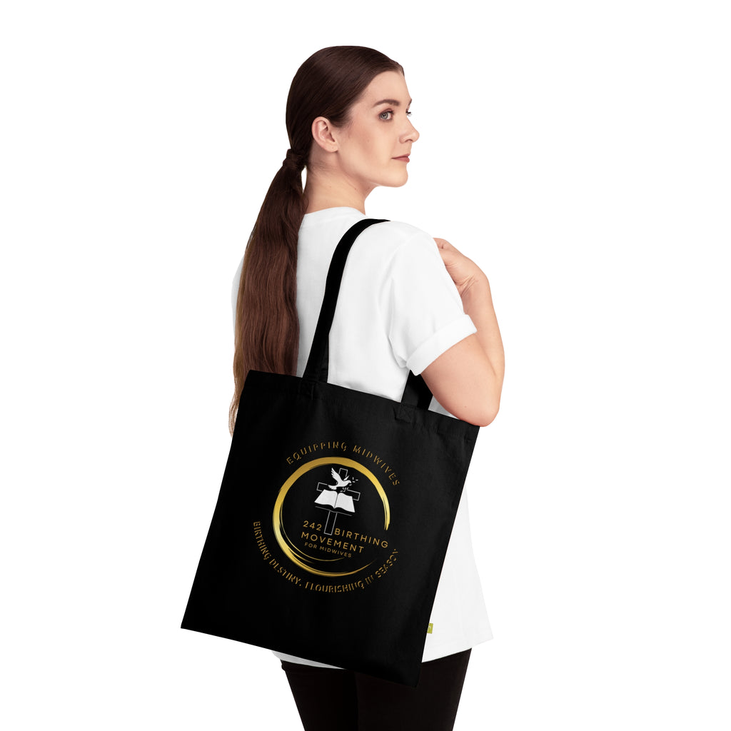 Tote Bag — 242 Birthing Movement Organic Cotton Tote (Black)