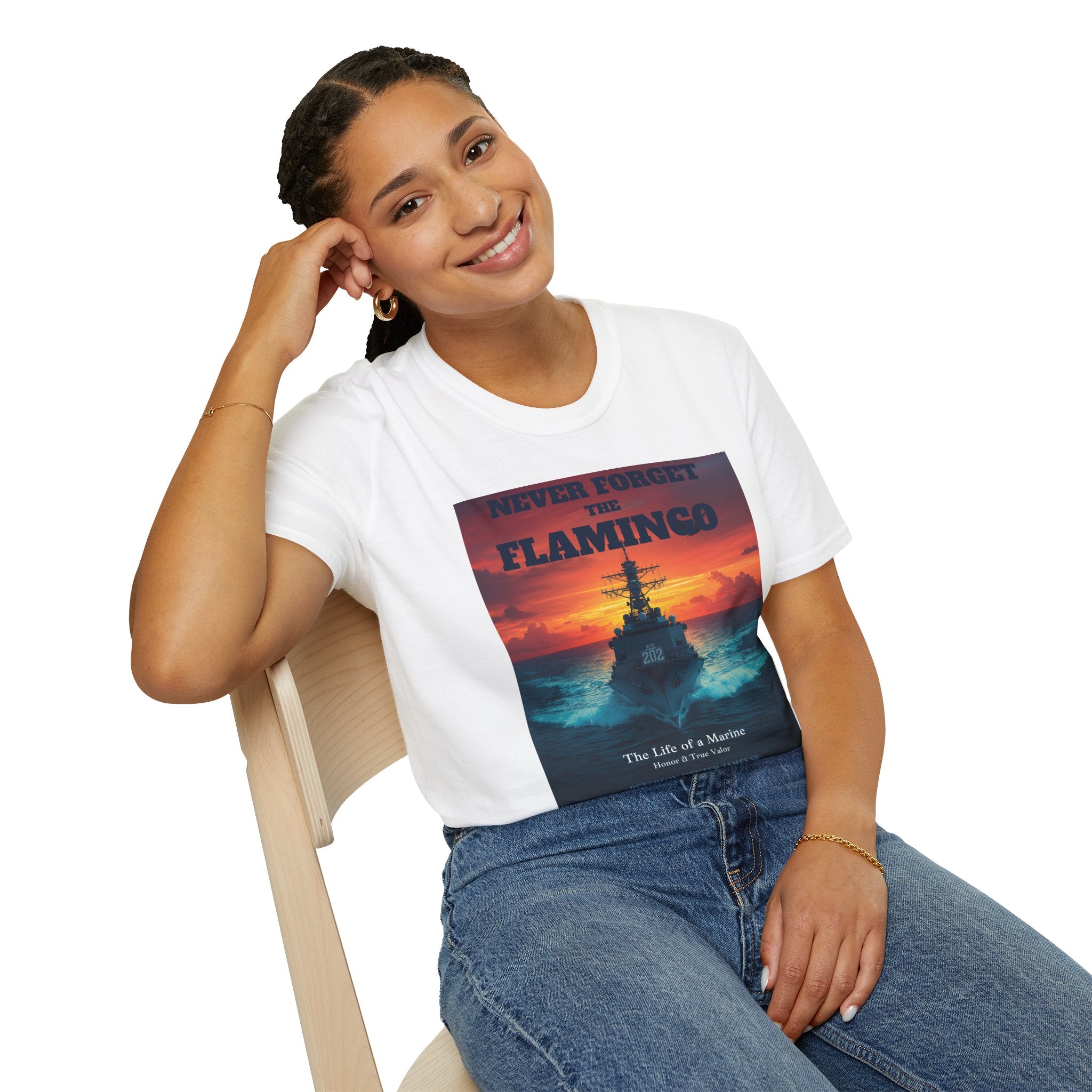 Never Forget The Flamingo Unisex Softstyle T-Shirt
