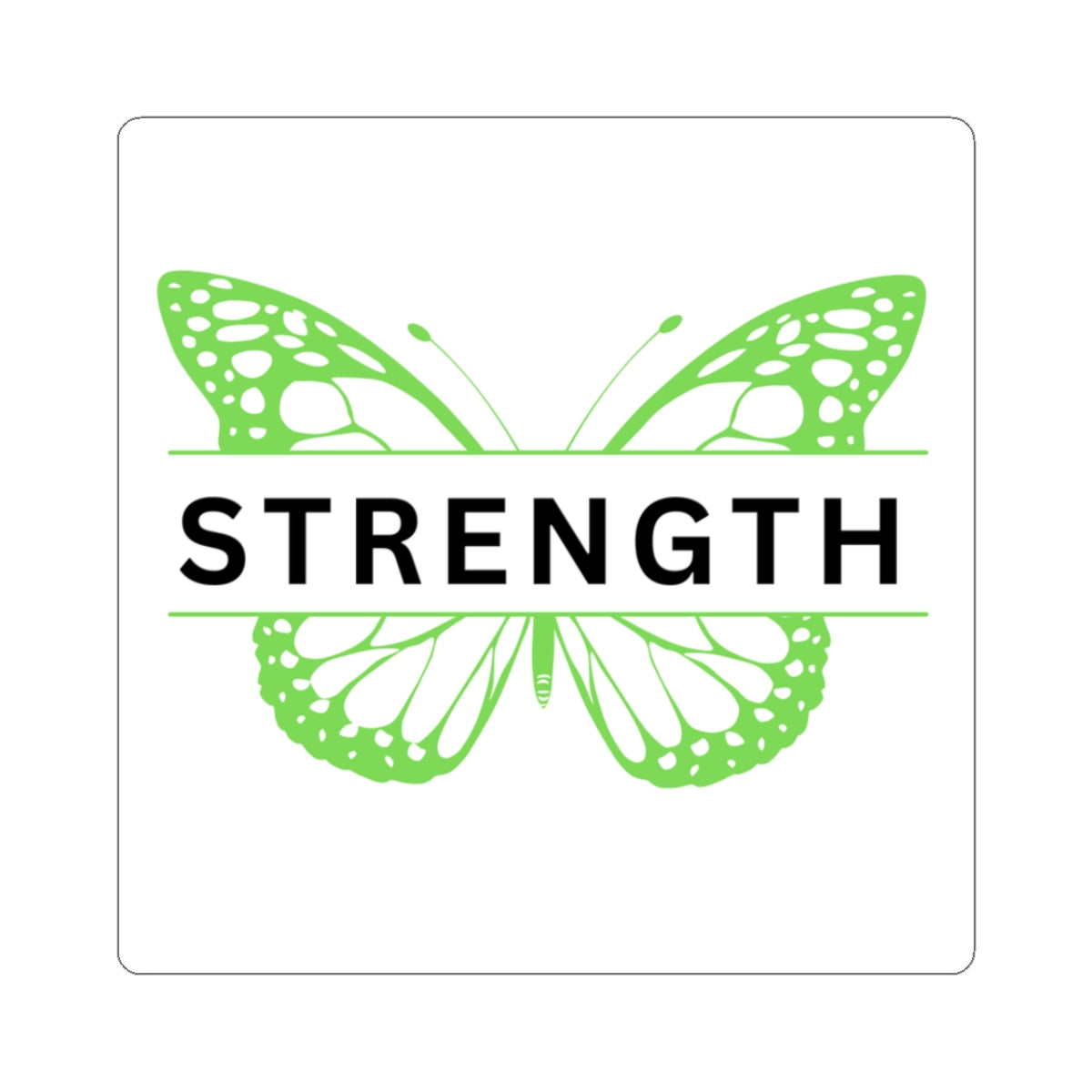 Butterfly Strength Stickers - Vibrant Kiss-Cut Design for Personalization