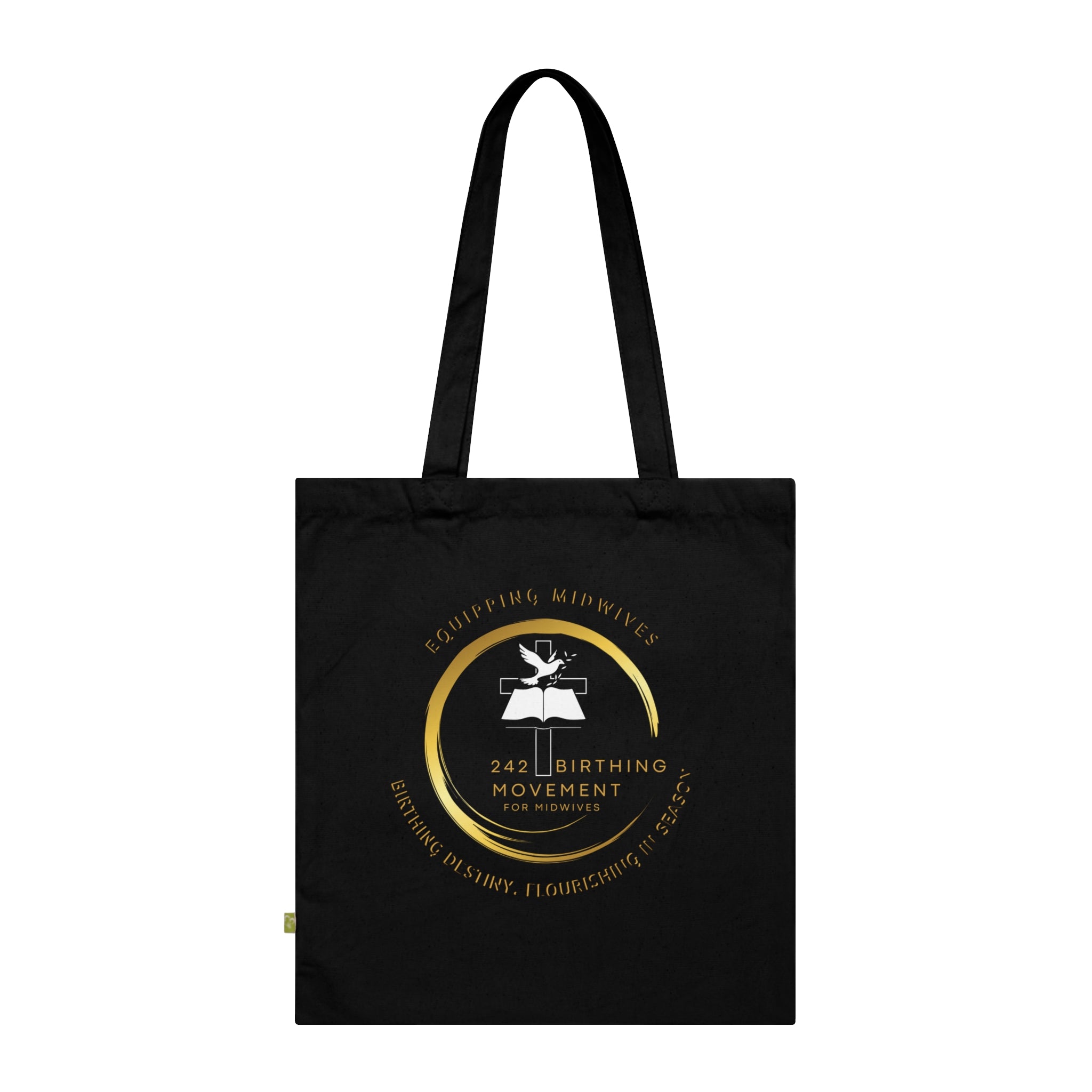 Tote Bag — 242 Birthing Movement Organic Cotton Tote (Black)