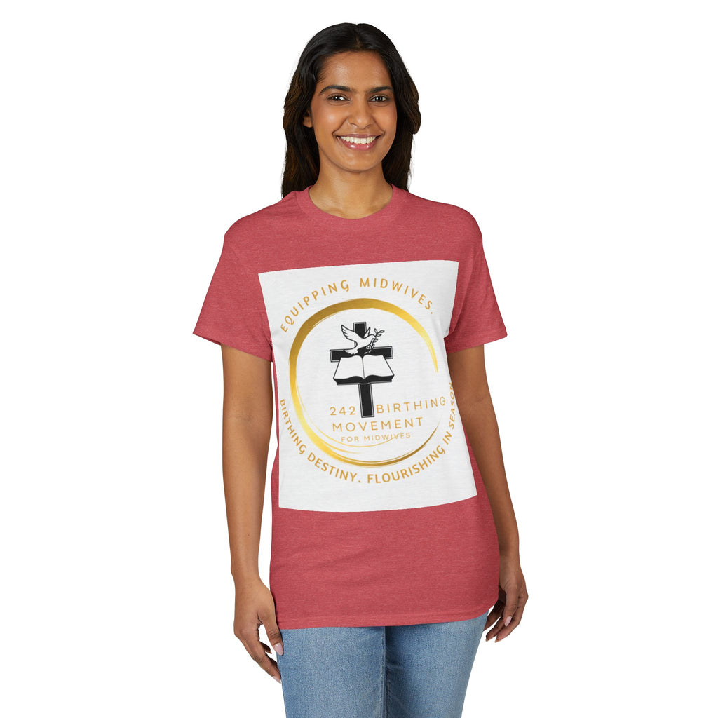 242 Birthing Movement Dry-well T-Shirt - gold logo