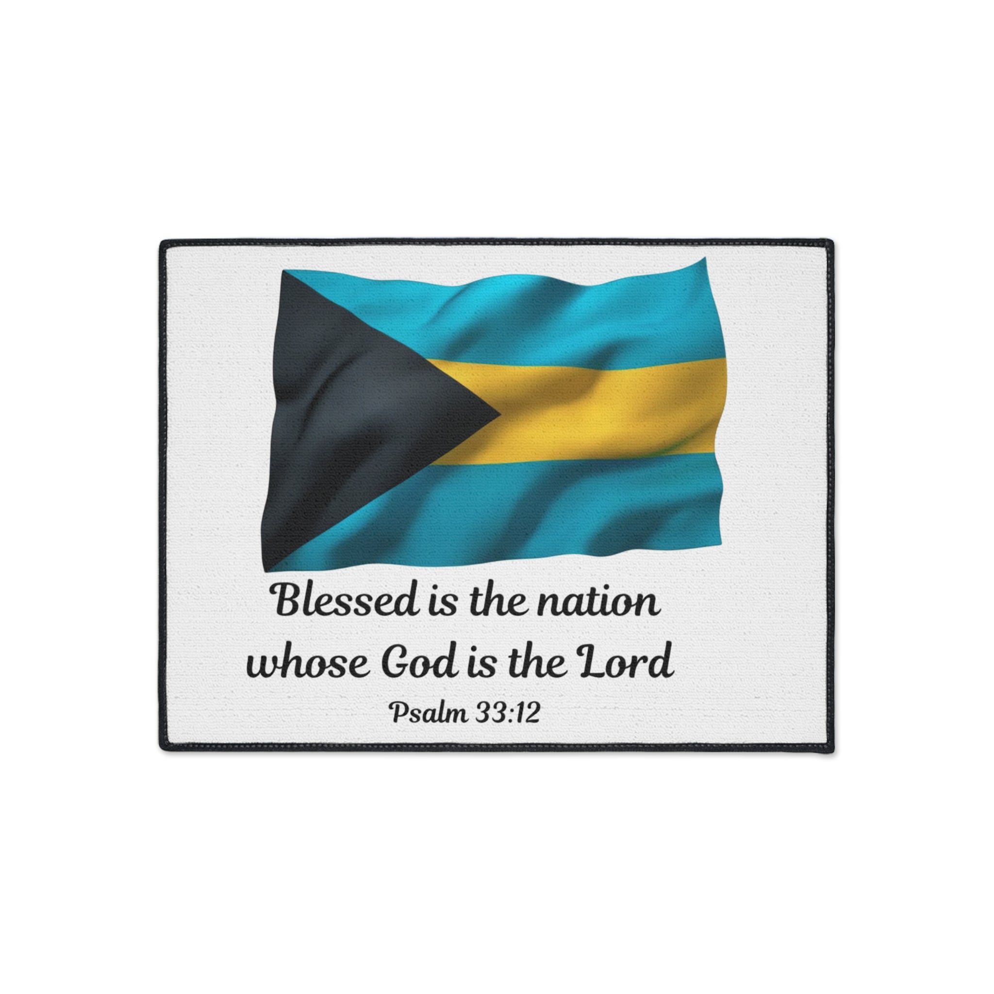 Bahamas Inspired Heavy Duty Floor Mat - 'Blessed is the Nation'