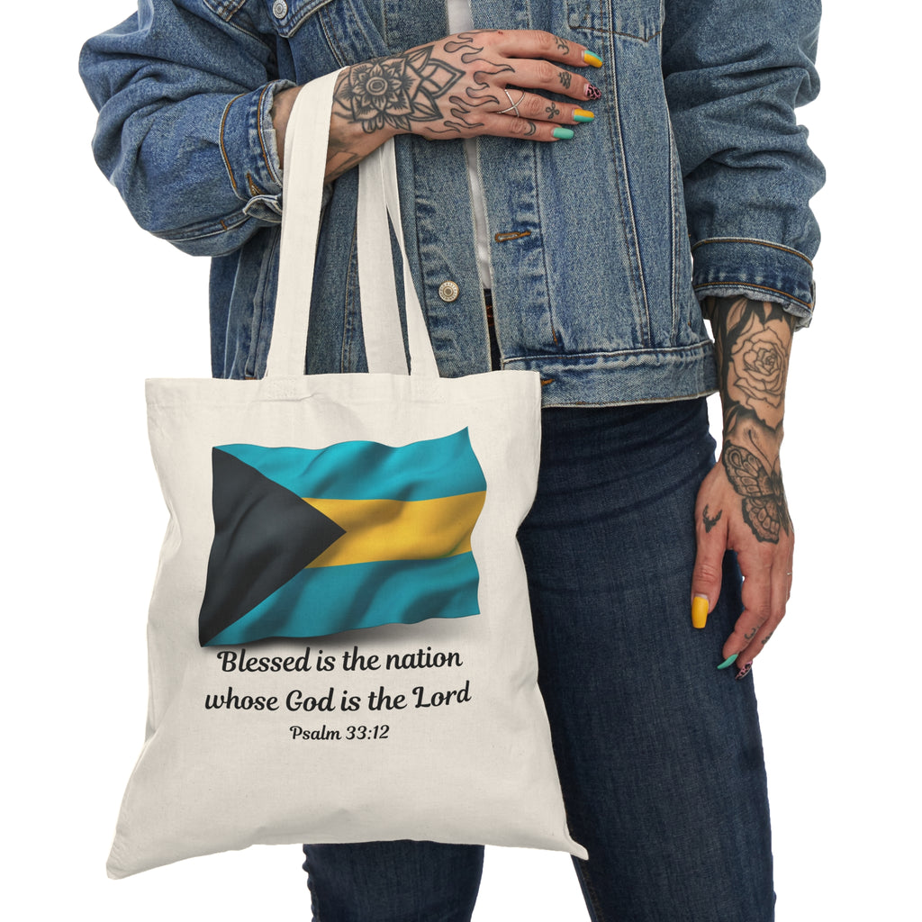Blessed Nation Tote Bag - Faith-Based Eco-Friendly Canvas Bag