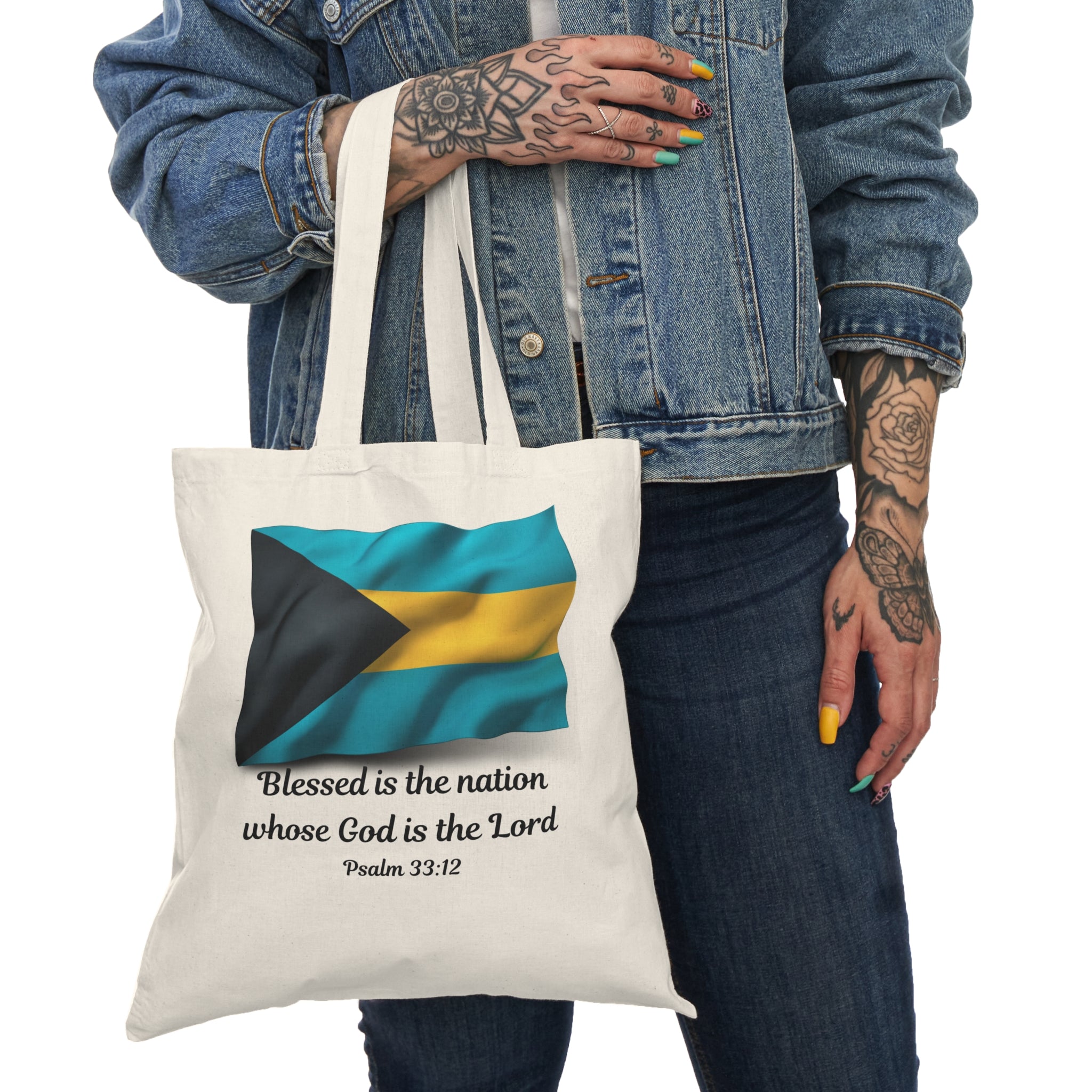 Blessed Nation Tote Bag - Faith-Based Eco-Friendly Canvas Bag