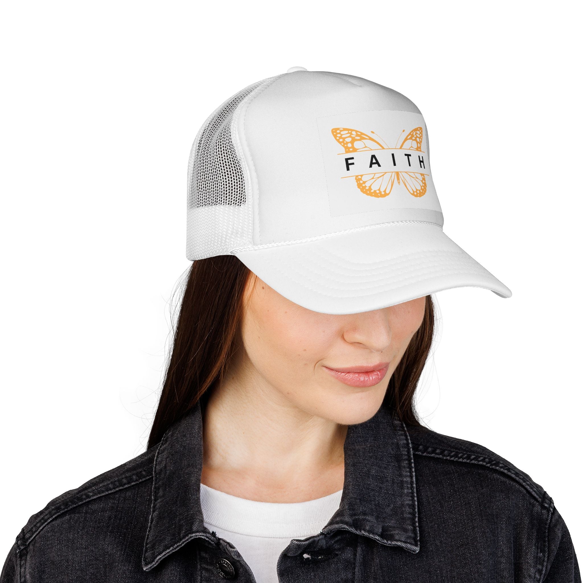 Faith Butterfly Trucker Cap - Inspirational Faith Design