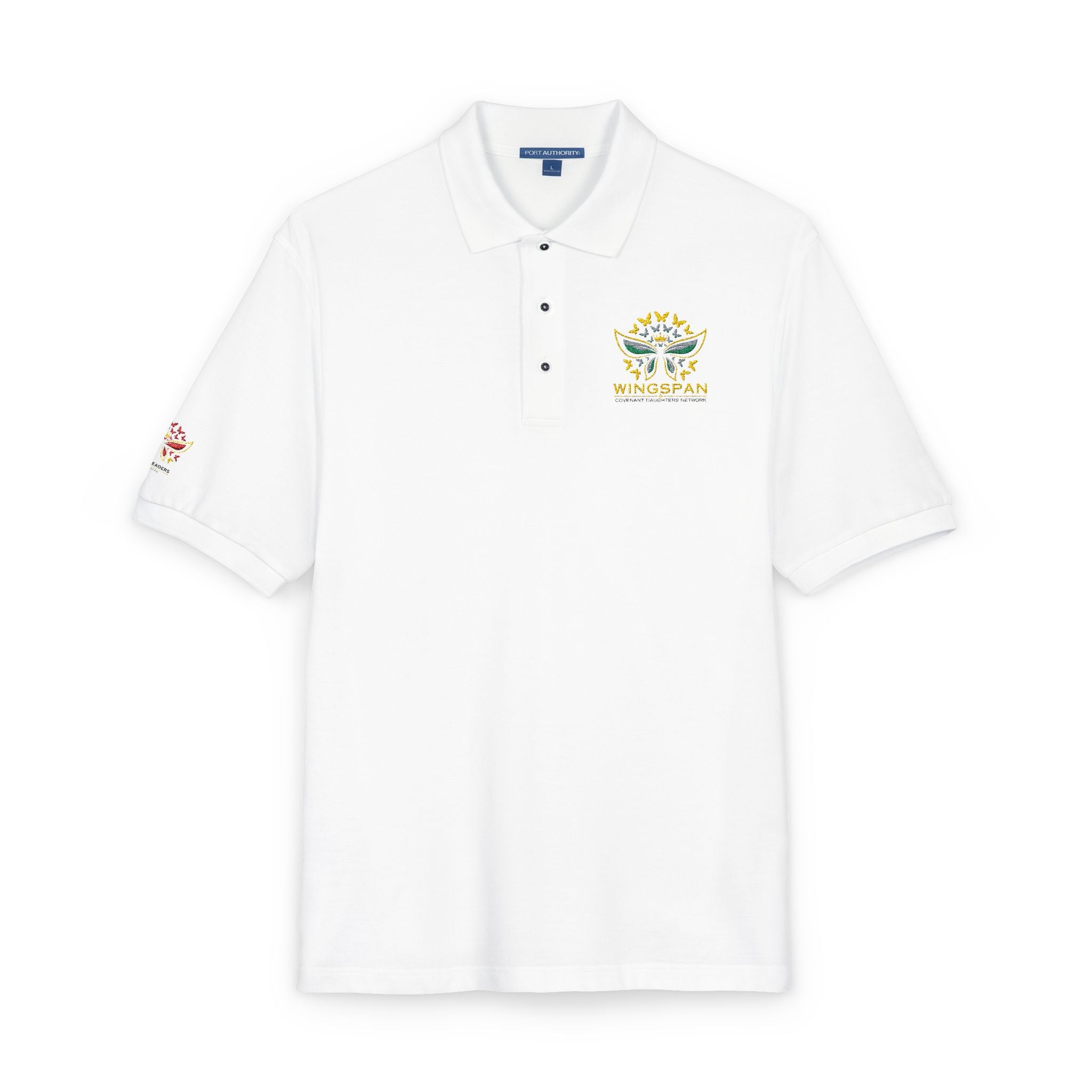 Ruby Leader - Embroidered White Polo Shirt