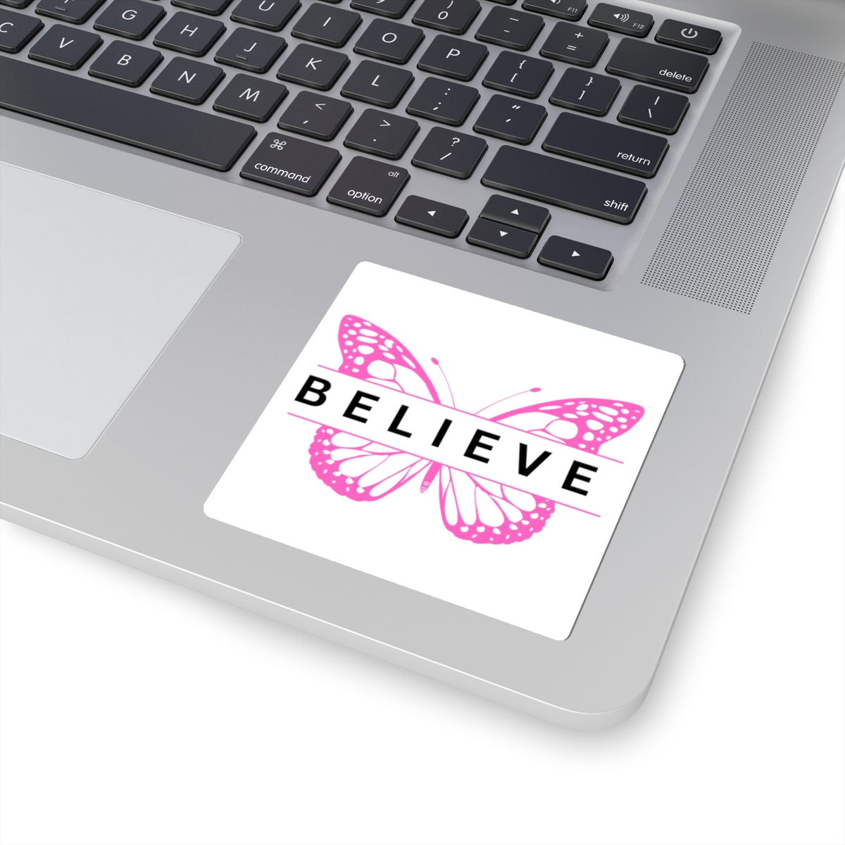 Butterfly Believe Stickers - Vibrant Kiss-Cut Design for Personalization