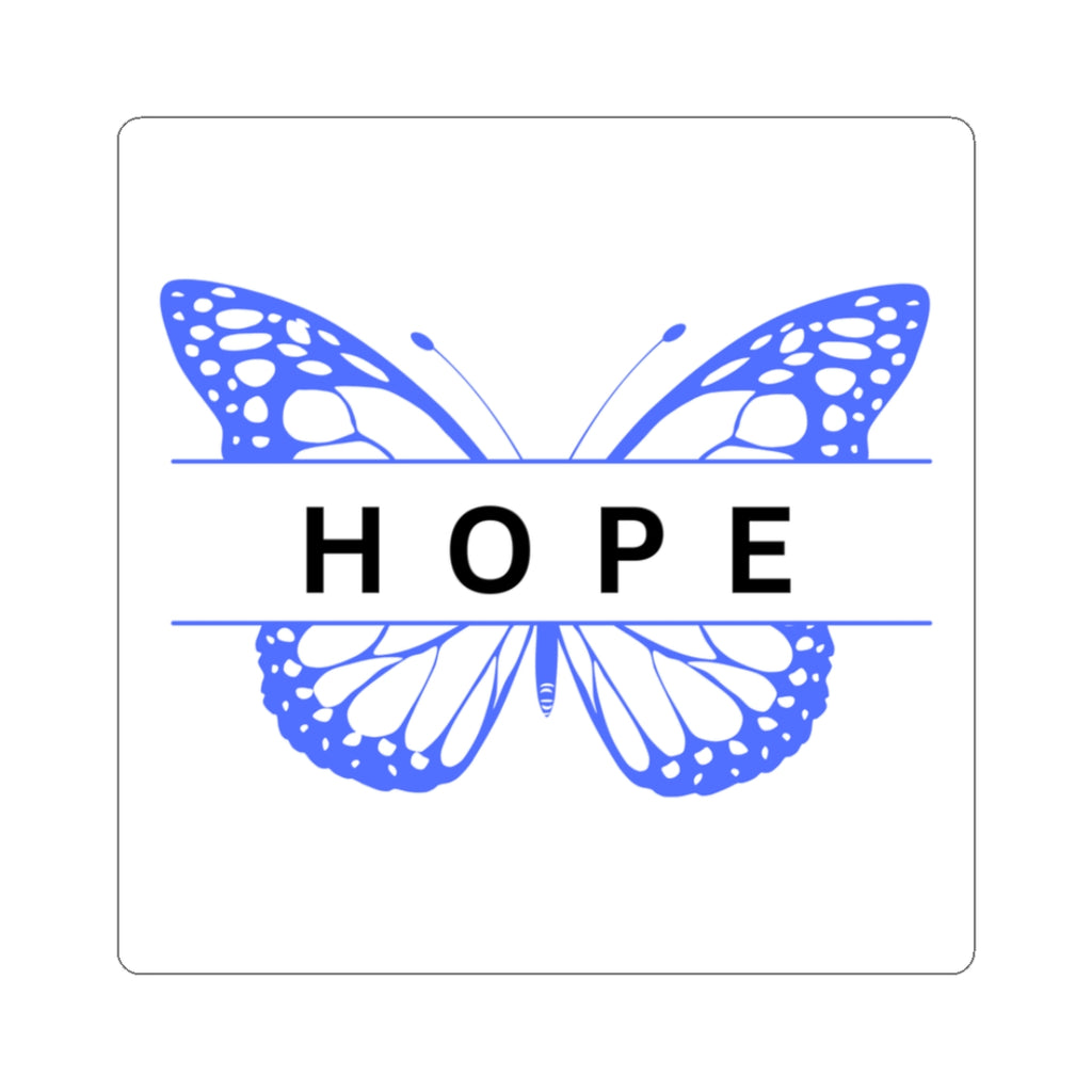 Butterfly Hope Stickers - Vibrant Kiss-Cut Design for Personalization