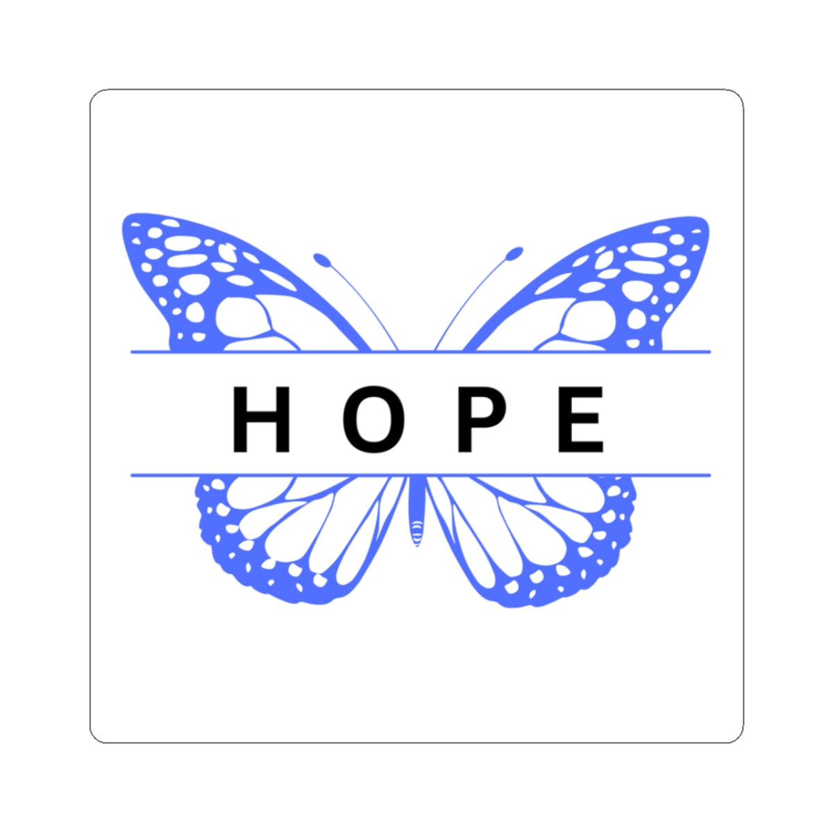 Butterfly Hope Stickers - Vibrant Kiss-Cut Design for Personalization