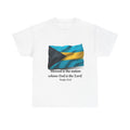 Faith-Inspired Unisex Tee with Bahamas Flag
