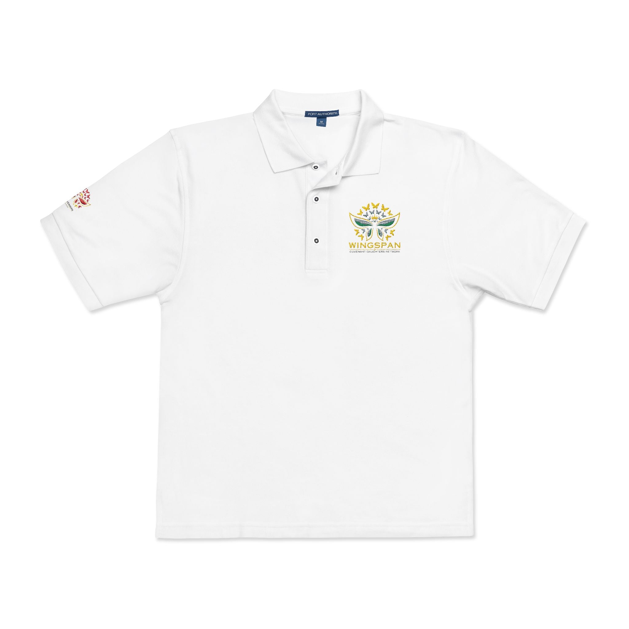 Ruby Leader - Embroidered White Polo Shirt