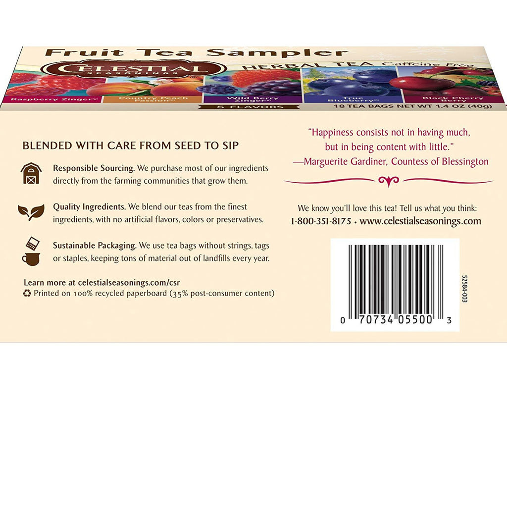 Celestial Seasonings Fruit Tea Sampler (6x18 Bag)