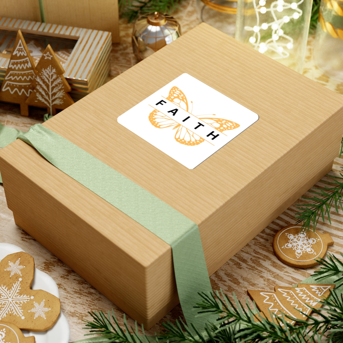 Inspirational Butterfly Faith Kiss-Cut Stickers - Perfect for Journals and Laptops