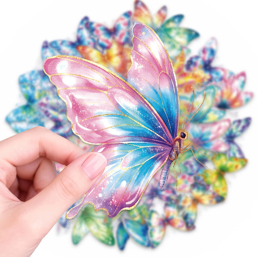 50pcs Dreamy Butterfly Theme Aesthetic Stickers - Perfect for Decorating Water Bottles, Laptops, Skateboards, and Luggage. Stickers for Phone Cases and Tablets.
