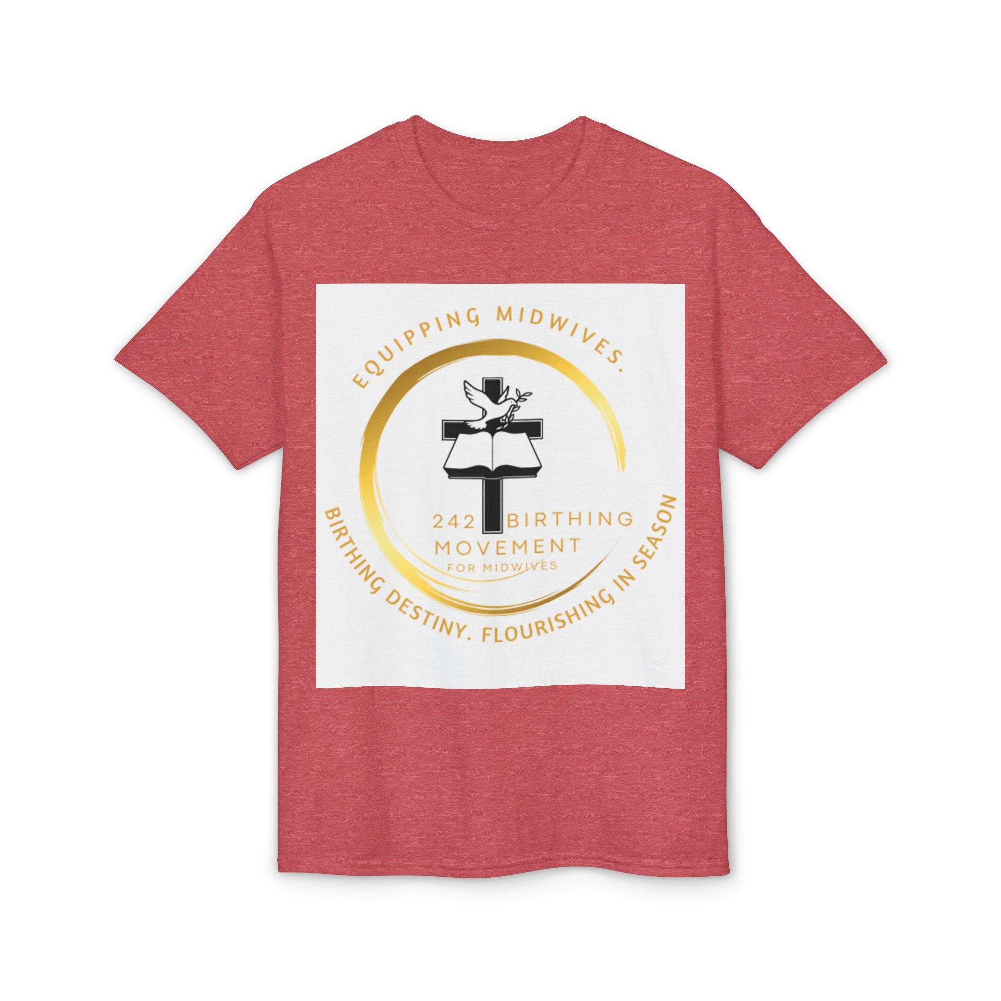 242 Birthing Movement Dry-well T-Shirt - gold logo