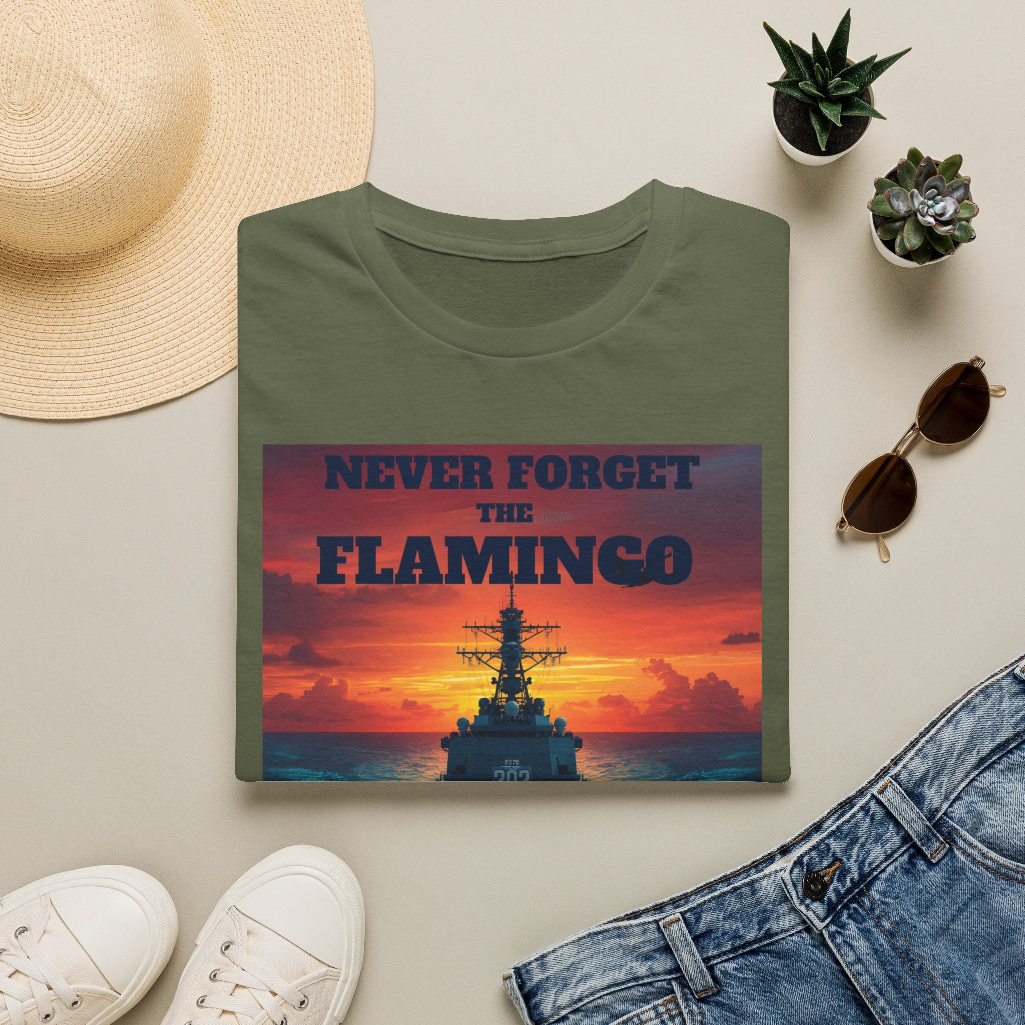 Never Forget The Flamingo Unisex Softstyle T-Shirt