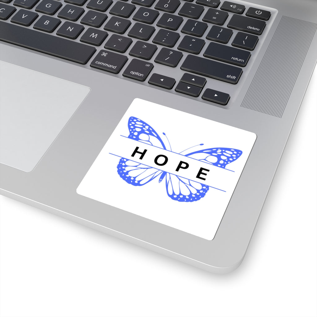 Butterfly Hope Stickers - Vibrant Kiss-Cut Design for Personalization