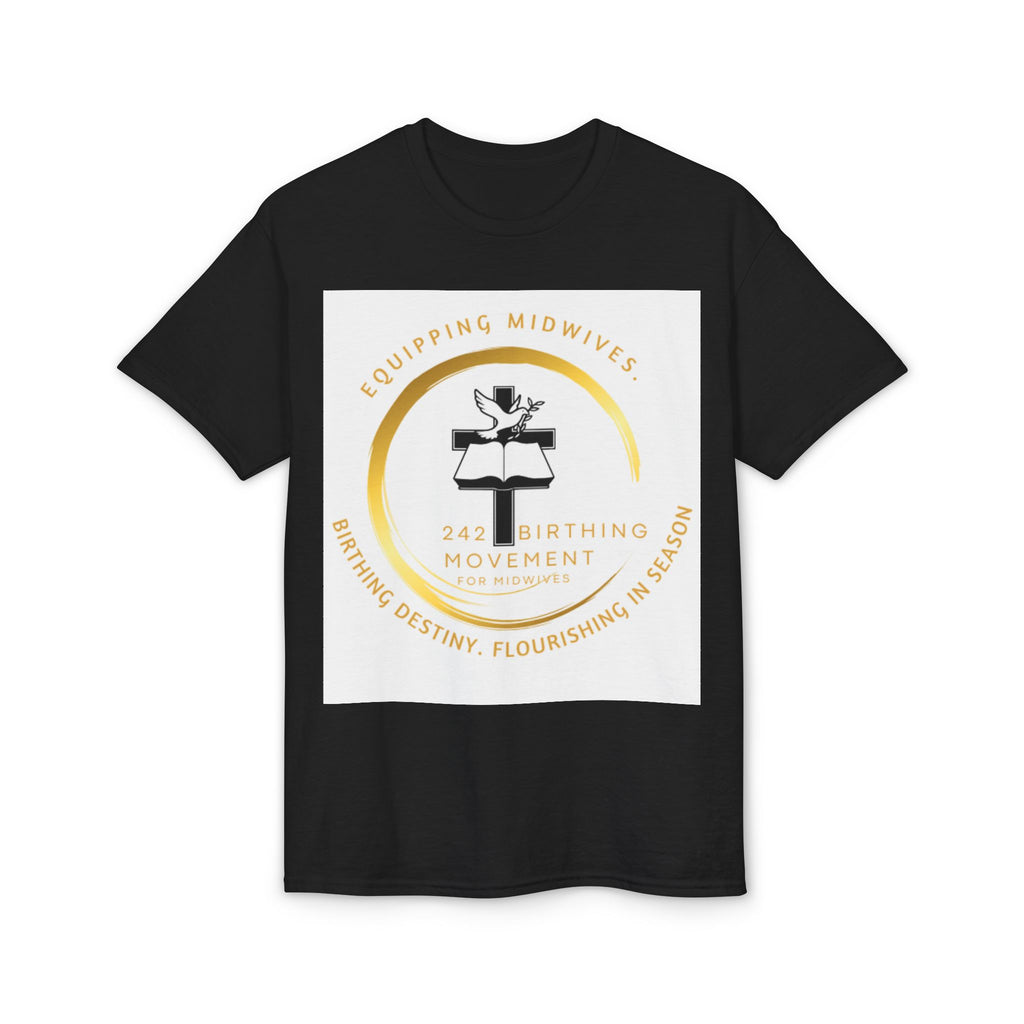 242 Birthing Movement Dry-well T-Shirt - gold logo