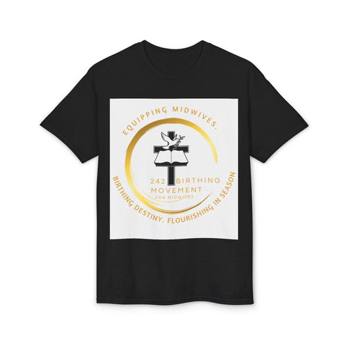 242 Birthing Movement Dry-well T-Shirt - gold logo