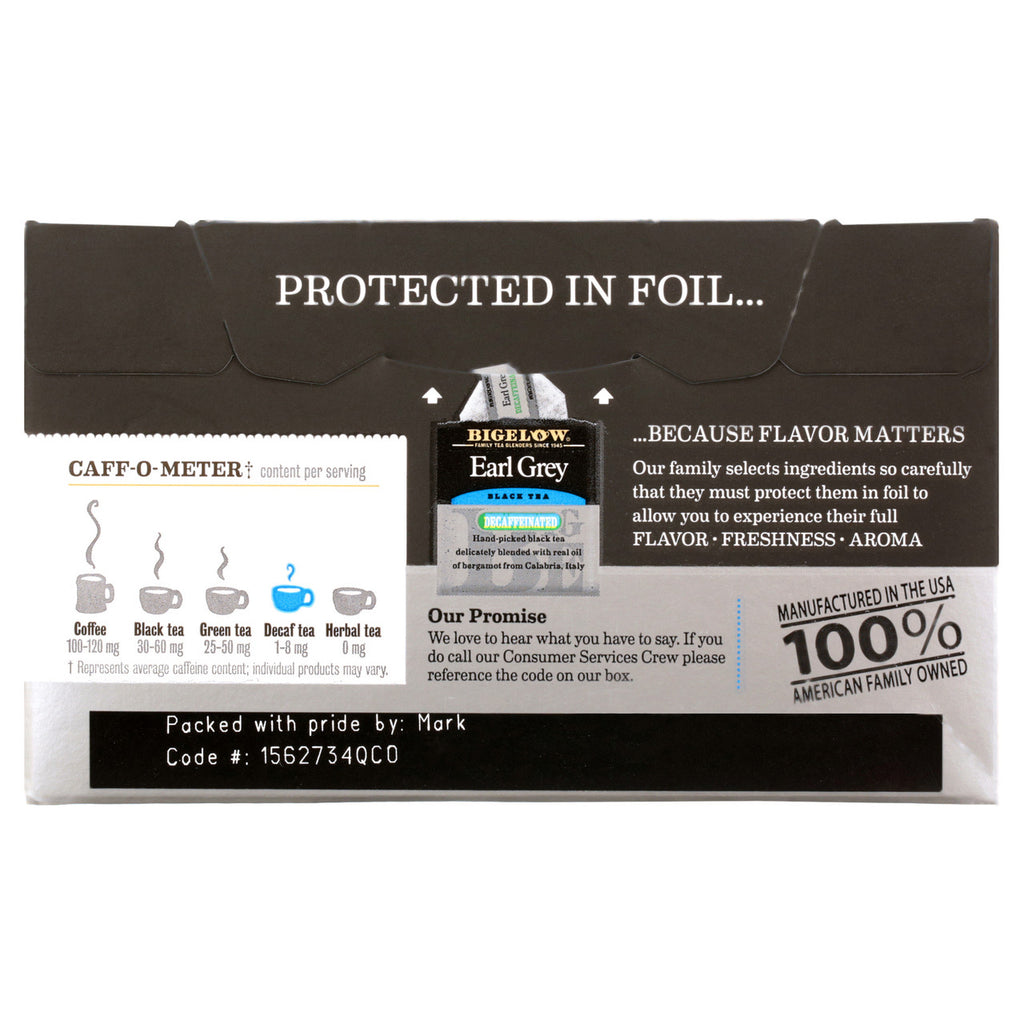 Bigelow Decaffeinated Earl Grey Tea (6x20 Bag )