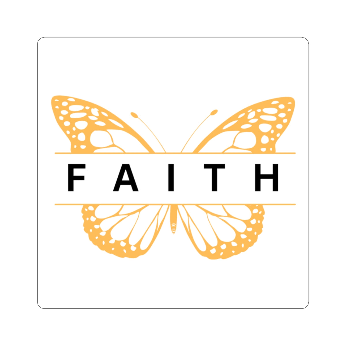 Inspirational Butterfly Faith Kiss-Cut Stickers - Perfect for Journals and Laptops