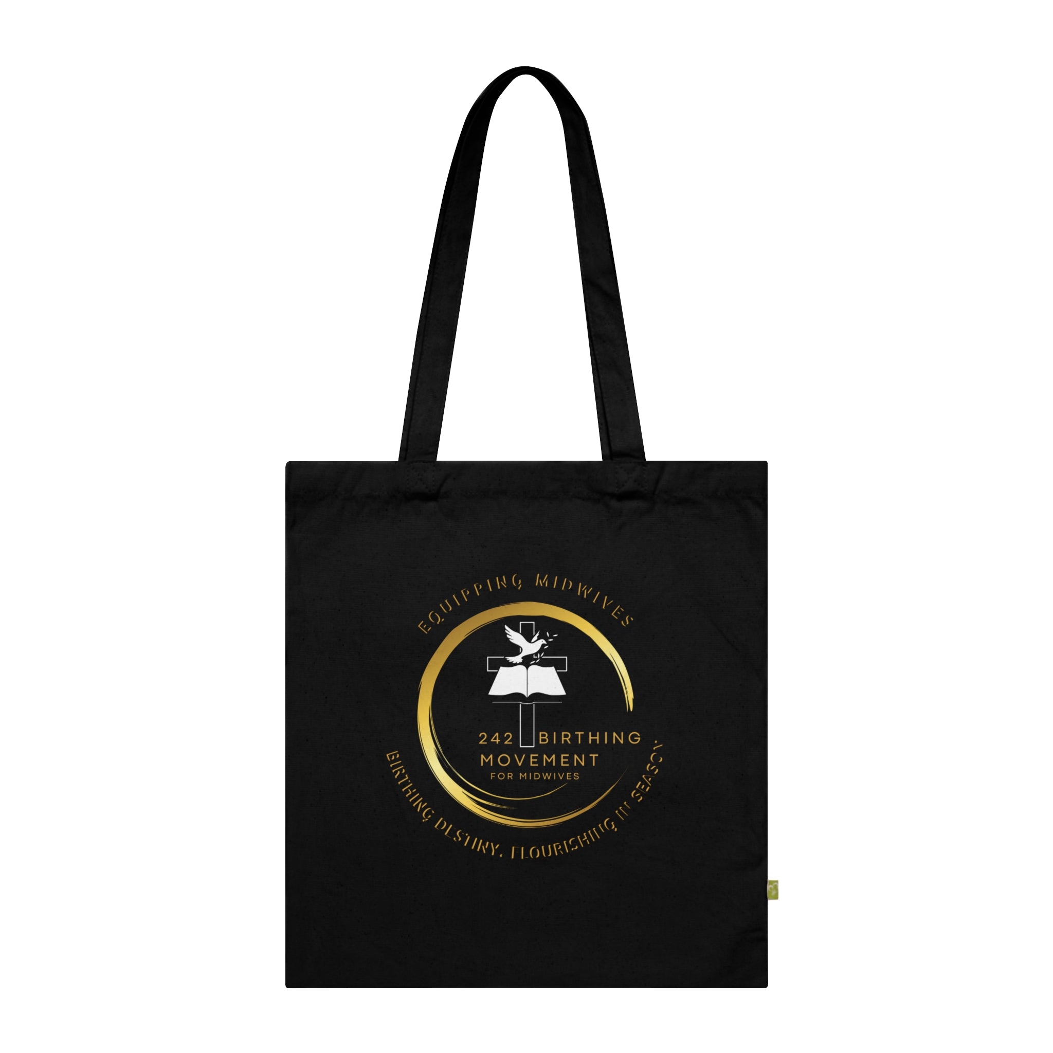 Tote Bag — 242 Birthing Movement Organic Cotton Tote (Black)