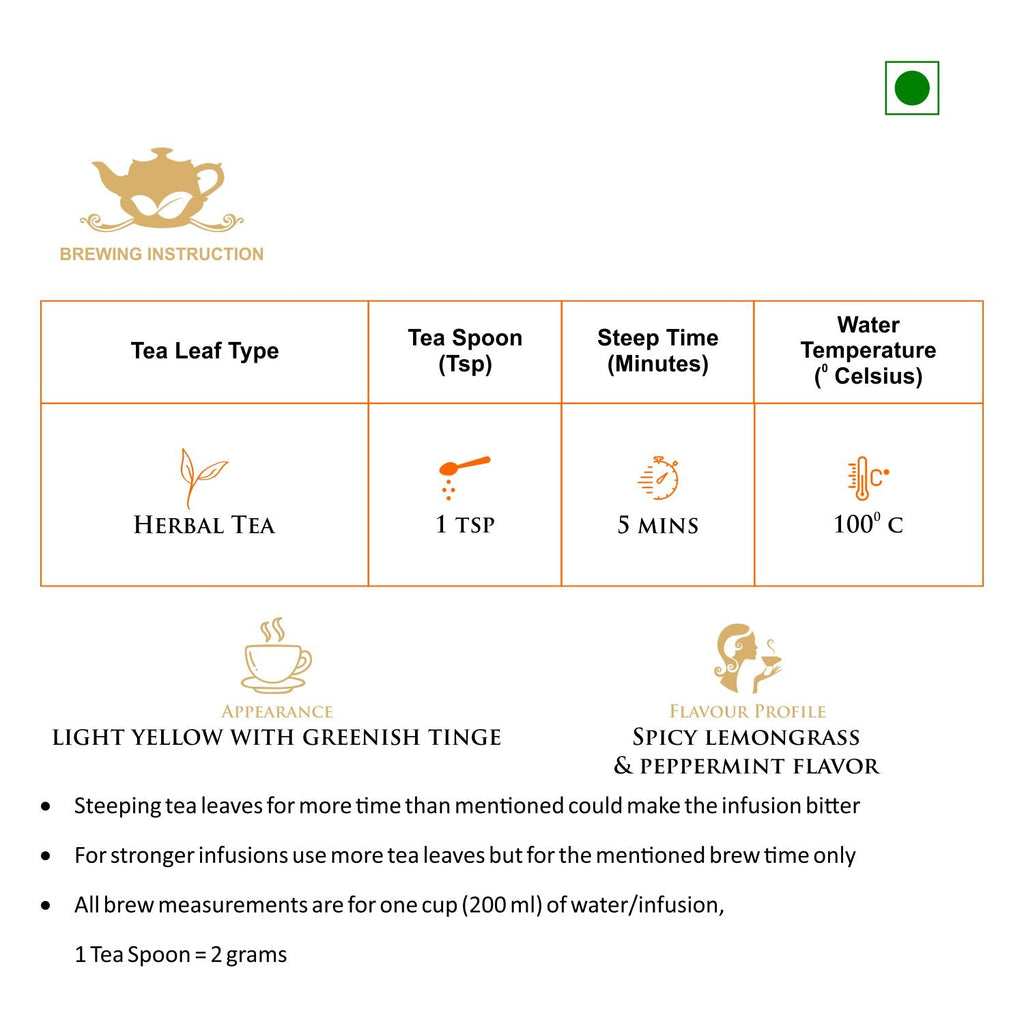 Amusing Peppermint Tea with Lemongrass & Rose