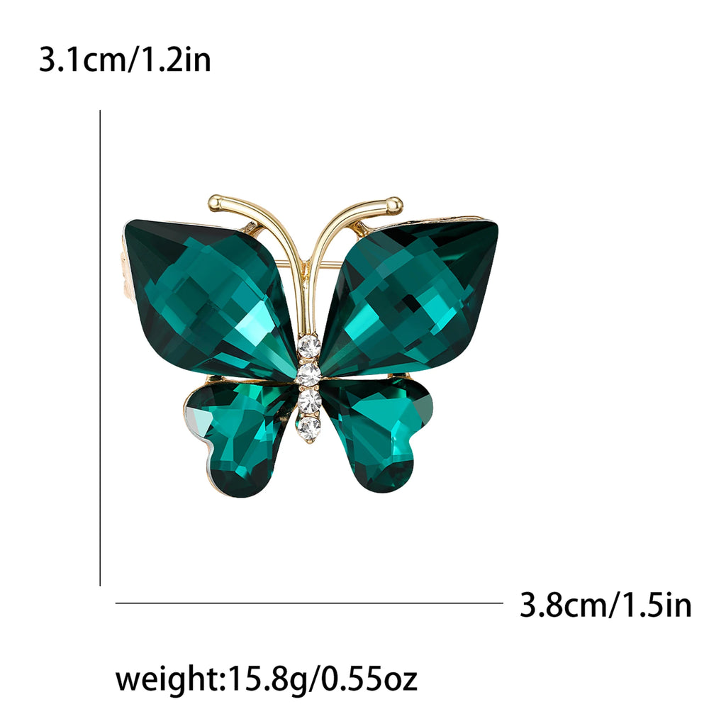 Beaut&Berry Luxury Sparkling Crystal Butterfly Brooches for Women Unisex Insect Pins Casual Party Accessories New Gifts Friends