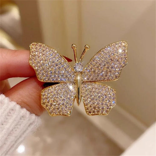 1Pc Fashion Butterfly Brooch Romantic Trendy Women's Jewelry Accessories Skirt Suit Coat Pin Party Birthday Luxury Style Gift