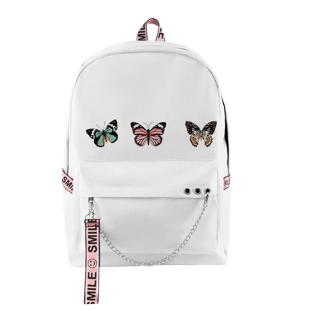 Classic Popular Funny butterfly Student School Bags Unisex 3D Print Oxford Waterproof Notebook multifunction Travel Backpacks
