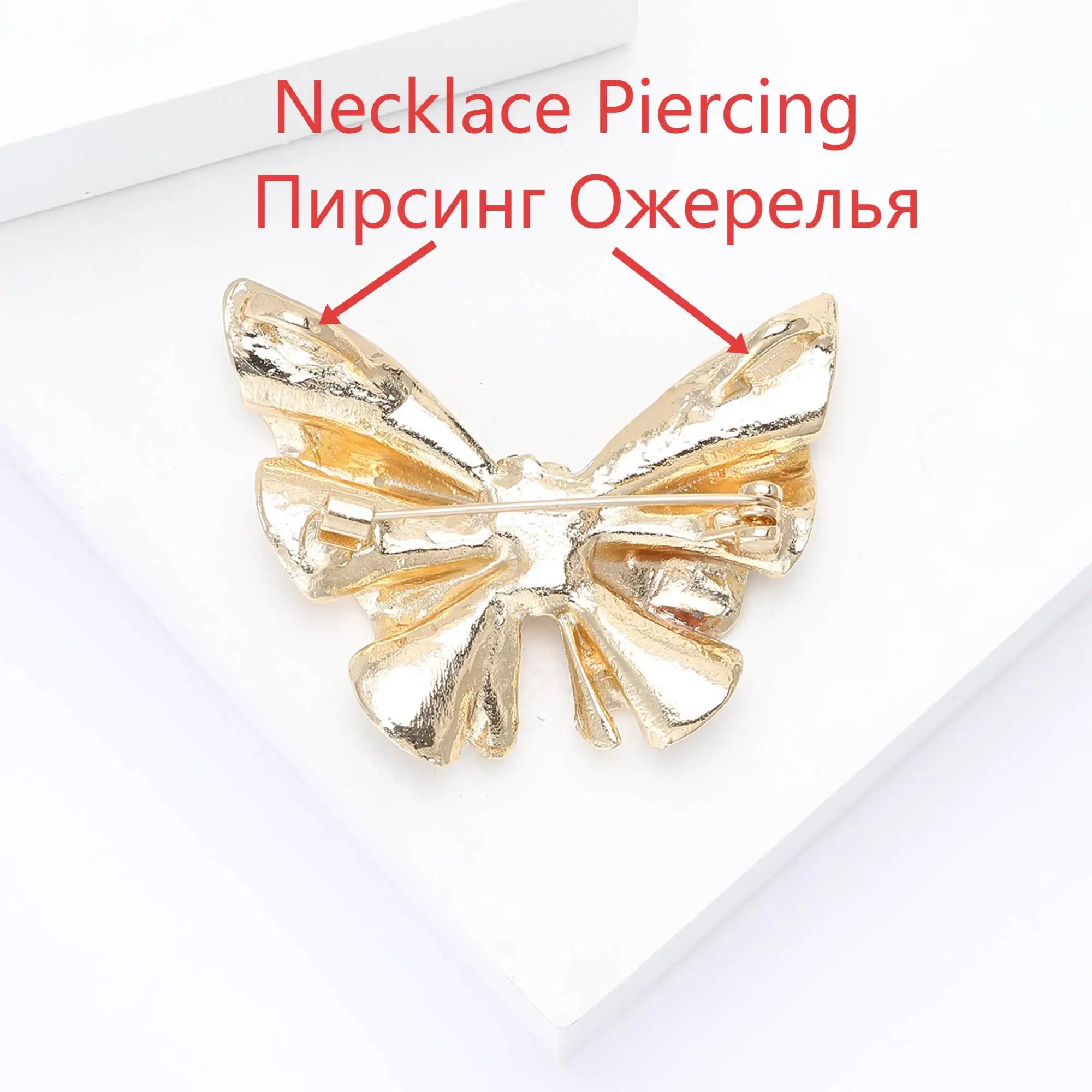 Beaut&Berry Trendy Vintage Metal Butterfly Brooches for Women Unisex Insect Pins Casual Party Accessories New Gifts Friends