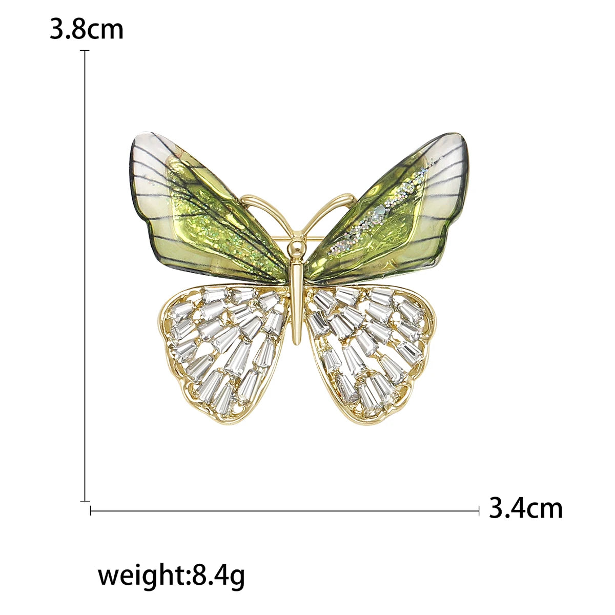 Acrylic Butterfly Brooches for Women Unisex Rhinestone Insect Pins Office Party Friend Funny Luxury Gifts Jewelry Accessories