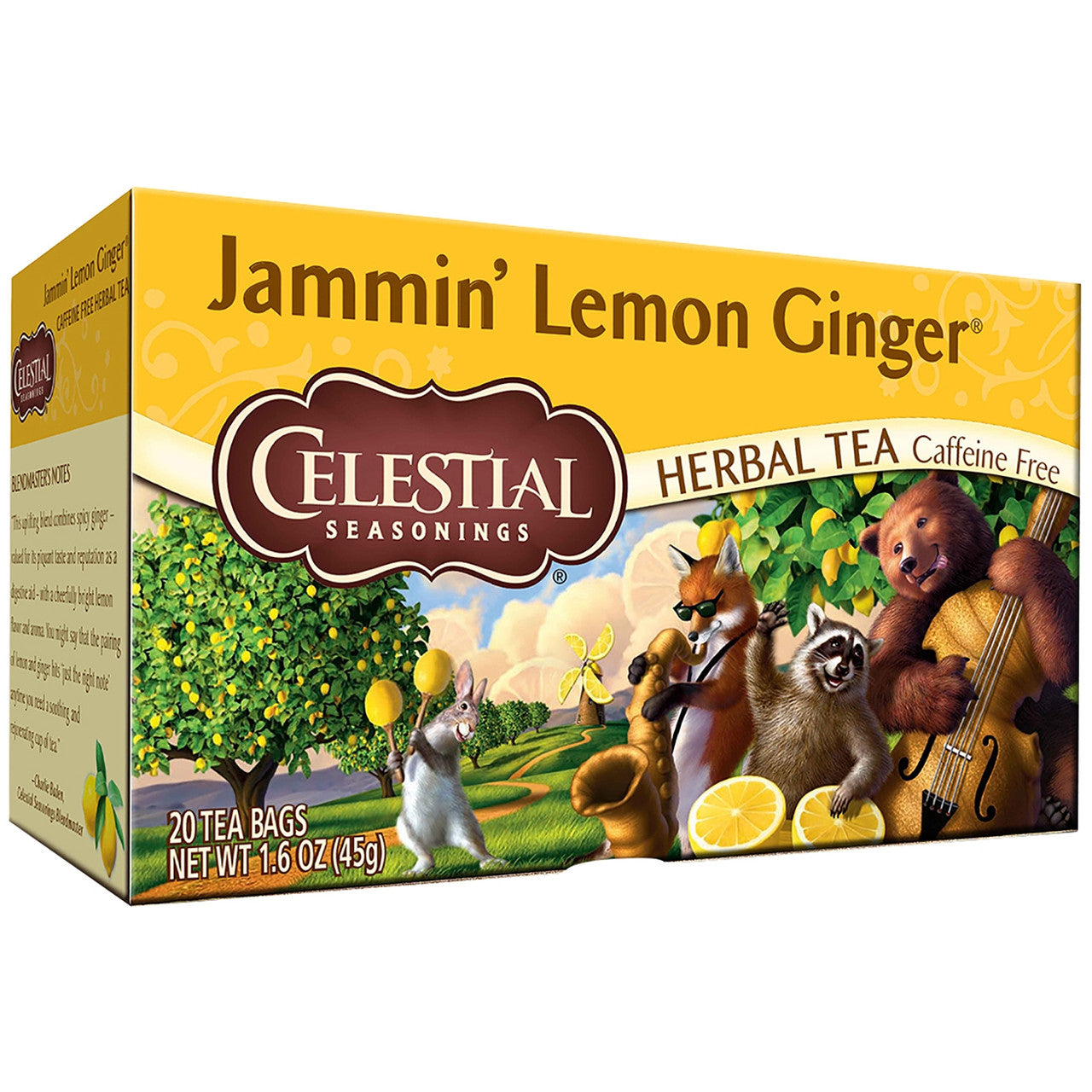 Celestial Seasonings Jammin' Lemon Ginger Herbal Tea (6x20 Bag)