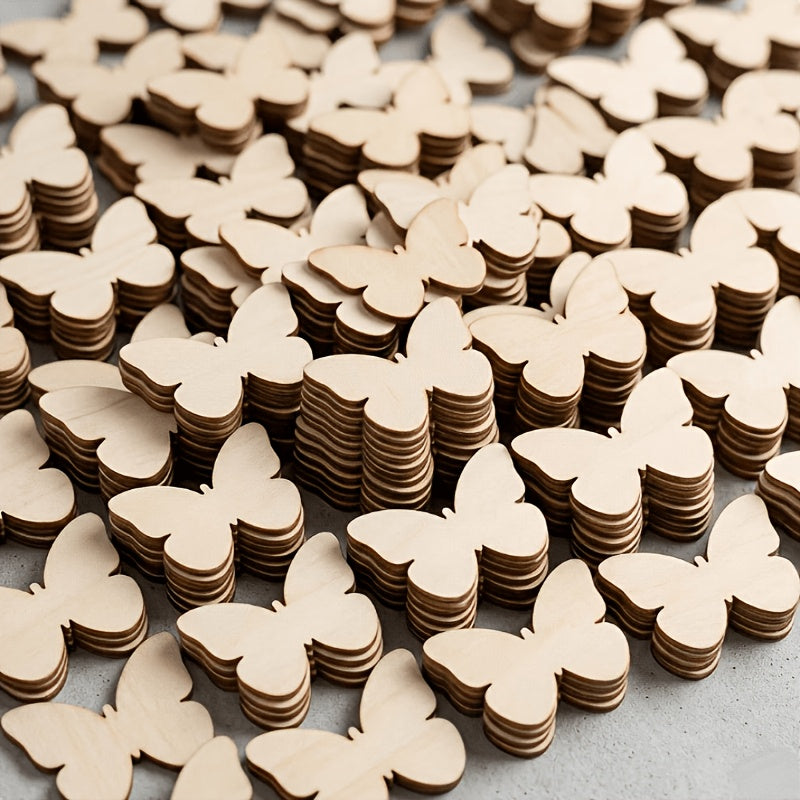 [Mother'S Day] 52pcs Wooden Butterfly Shaped Ornaments, Suitable for Party Centerpiece Decoration, Weddings, Birthdays And Spring Themes, Best Gift, Ideal for Cherished Ones, Elegant Wooden Butterfly Shapes, Perfect for Holiday Ornaments
