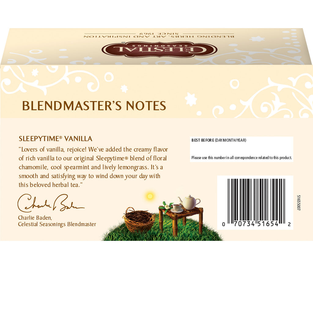Celestial Seasonings Sleepytime Vanilla Herb Tea (6x20 Bag)