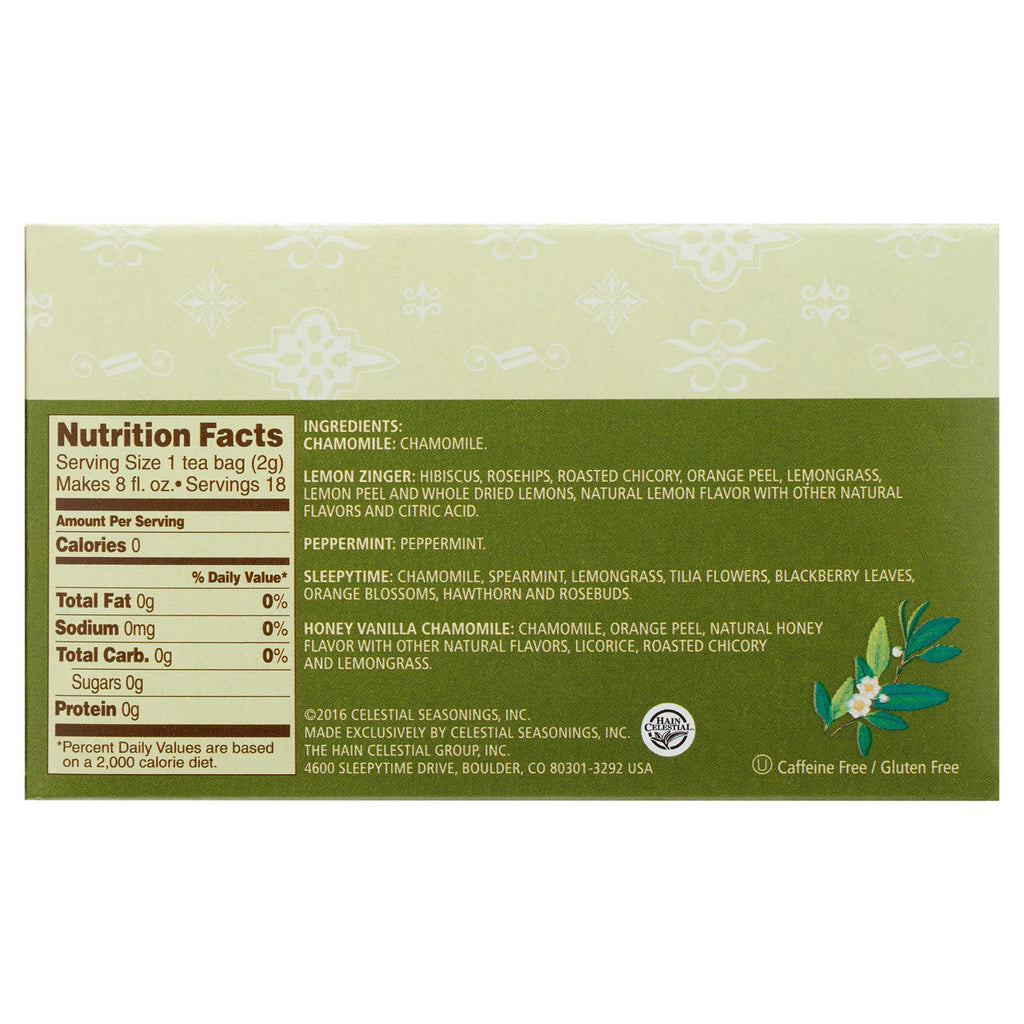 Celestial Seasonings Herbal Tea Sampler (6x18 Bag)