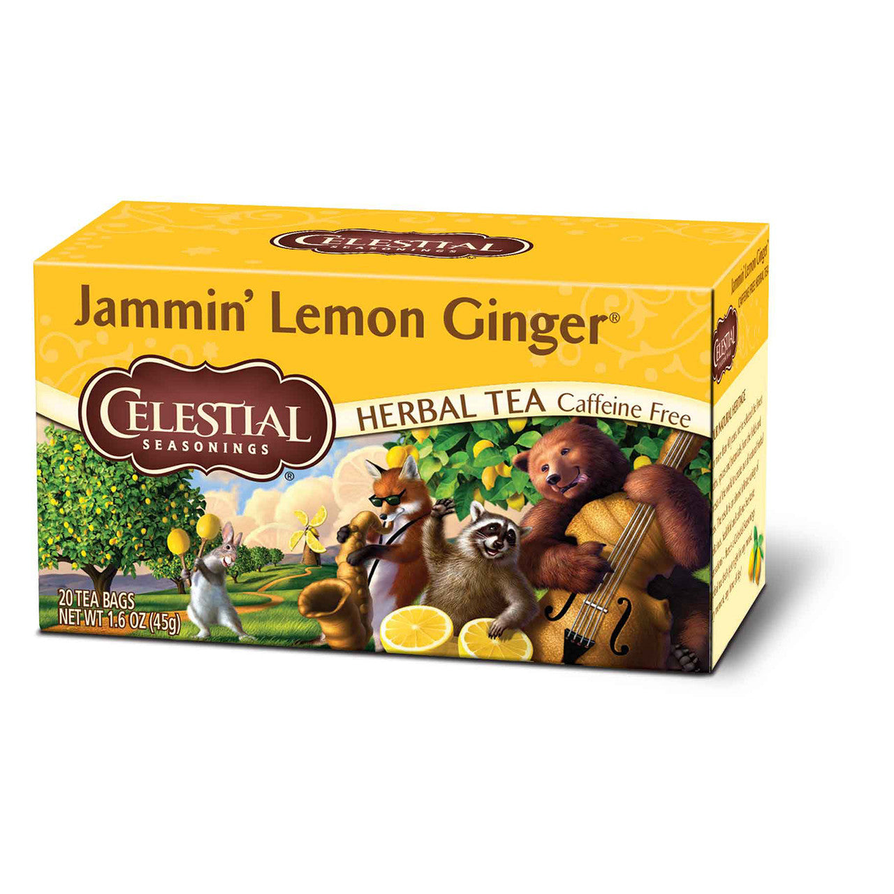 Celestial Seasonings Jammin' Lemon Ginger Herbal Tea (6x20 Bag)